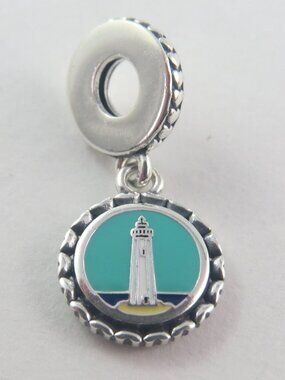 Pandora Virginia Lighthouse Charm – Sterling Silver Travel Bead (T14)
